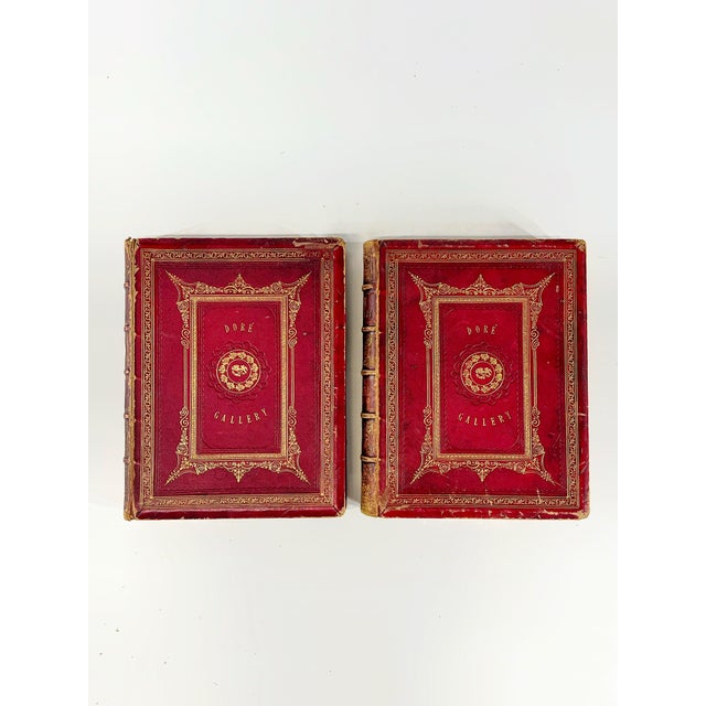Illustration Rare Two Oversized Volume Set, the Doré Gallery: 250 Beautiful Engravings, Vol. I & II Gustave Doré c.1870 For Sale - Image 3 of 12