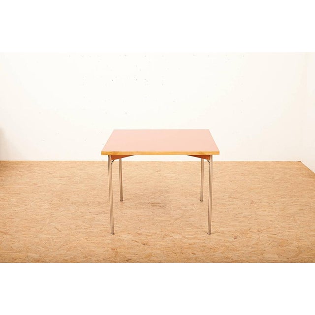 Table with Chrome-Plated Tubular Steel Legs For Sale - Image 11 of 14