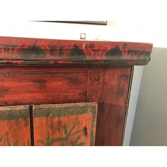 Early 19th Century Painted Alsatian Cupboard For Sale - Image 4 of 11