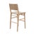 2020s Matthew Izzo Home Carson Cerused Oak Barstool With Woven Back and Rush Seat For Sale - Image 5 of 6