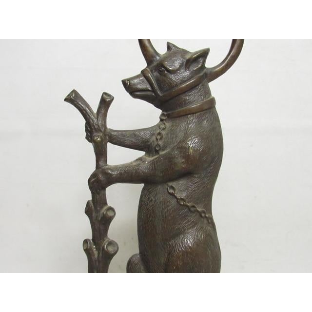 English Antique Brass Warwick Bear Doorstop For Sale - Image 3 of 12