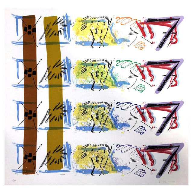 Jessica Stockholder, Aspect Syllabary: Getting Wind 1, 2015, Lithograph For Sale