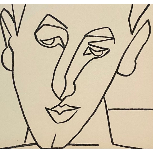 Rare vintage original limited edition stone lithograph, printed by Mourlot in Paris, France, on vélin du Marais...