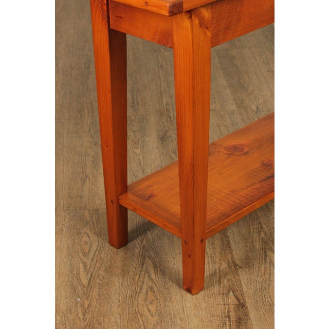 Wood Shaker Farmhouse Style Pine Console Table For Sale - Image 7 of 12
