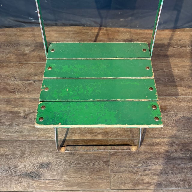 Green Weathered Green Bistro Chairs With Original Paint For Sale - Image 8 of 12