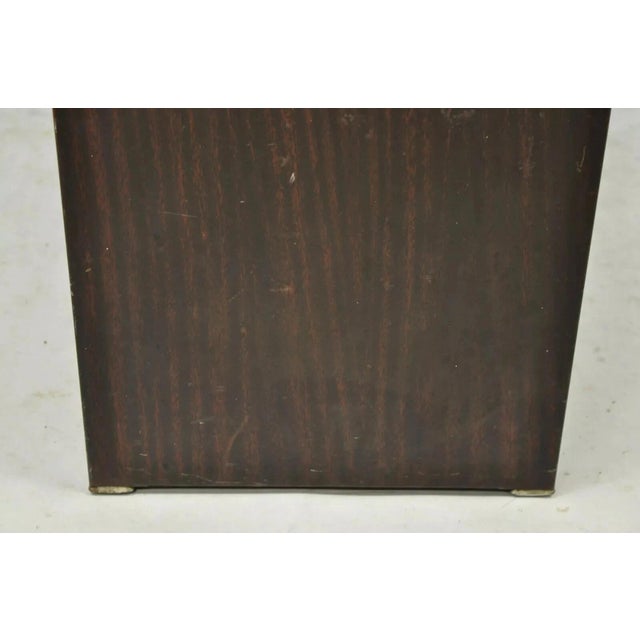 Early 20th Century Simmons Norman Bel Geddes Steel Metal Art Deco Brown Waterfall Vanity Bench For Sale - Image 10 of 12