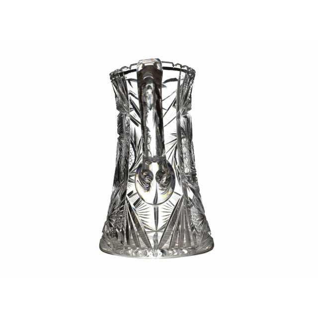 Early 20th Century Early 20th Century American Brilliant Cut Glass Water Drink Pitcher For Sale - Image 5 of 10