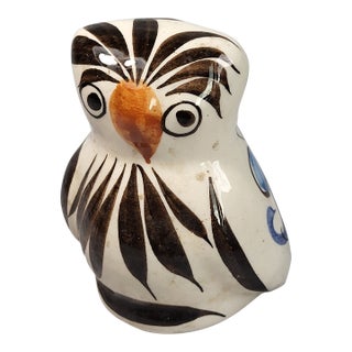 Vintage Hand Painted Ceramic Owl For Sale