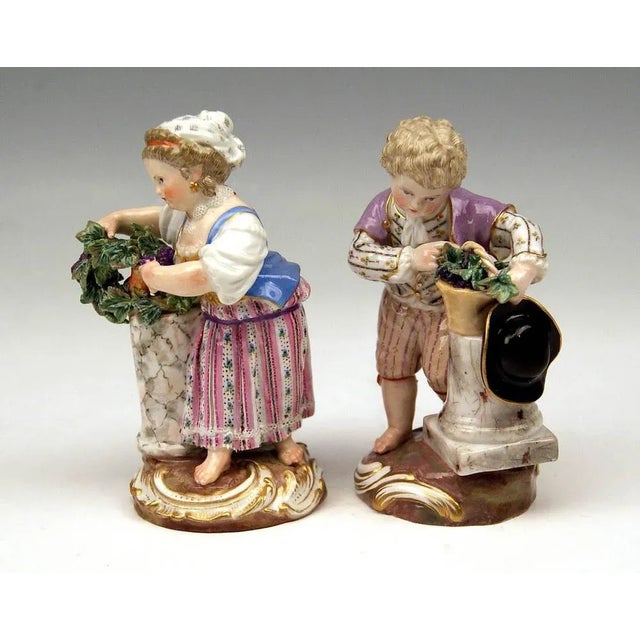 Rococo Model F 24 Children Figurines, 1870, Set of 2 For Sale - Image 3 of 9