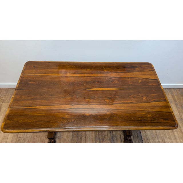 Wood William IV Antique Library Table For Sale - Image 7 of 12