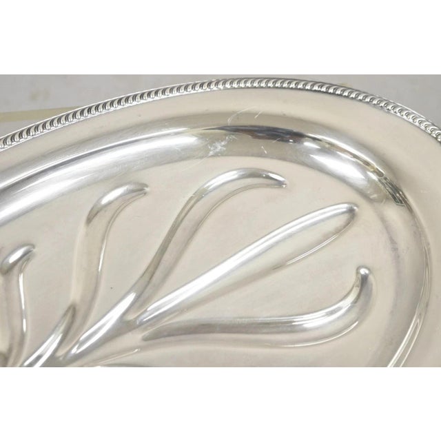 Mid 20th Century Community Plate English Regency Silver Plated Oval Meat Cutlery Serving Platter For Sale In Philadelphia - Image 6 of 11