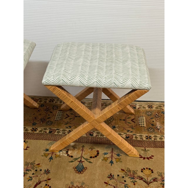 Serena & Lily Balboa Rattan Stools, Pair For Sale - Image 9 of 12