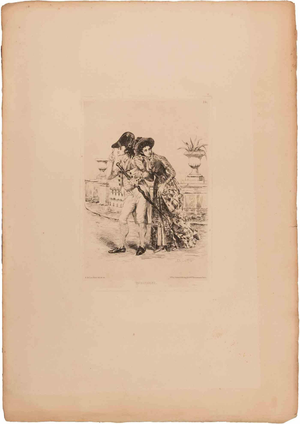 Ricardo de Los-Rios, Incroyables, Etching on Paper, 1872