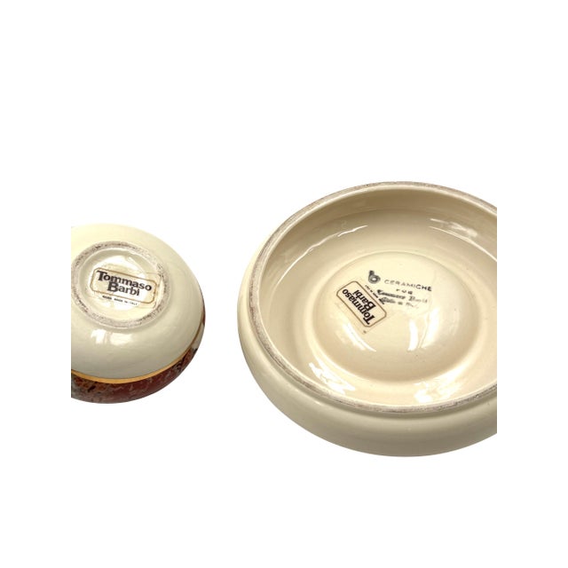 Tommaso Barbi, Table Top Smoking Set, Ceramic Ashtray and Table Lighter, B Ceramiche Italy 1970 For Sale - Image 6 of 11