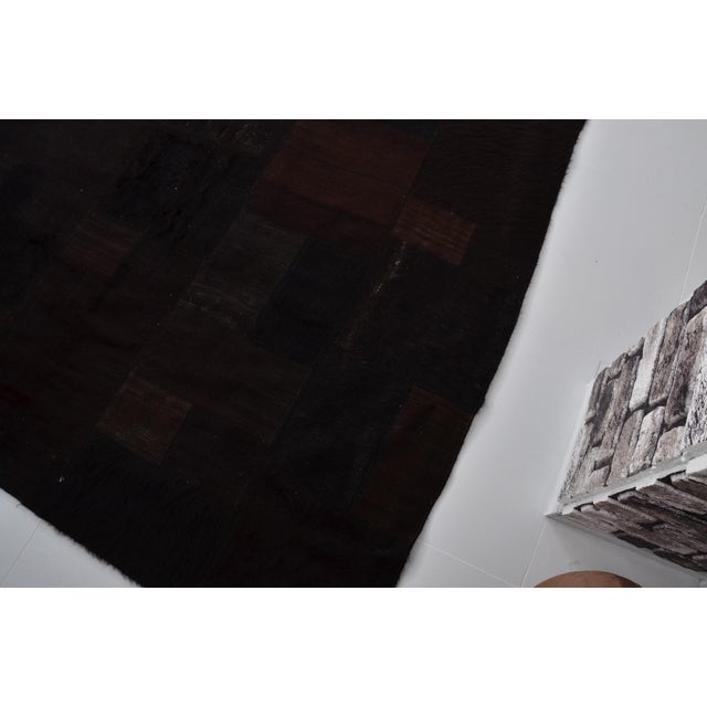 Vintage Black Blanket Home Living Rug For Sale - Image 9 of 10