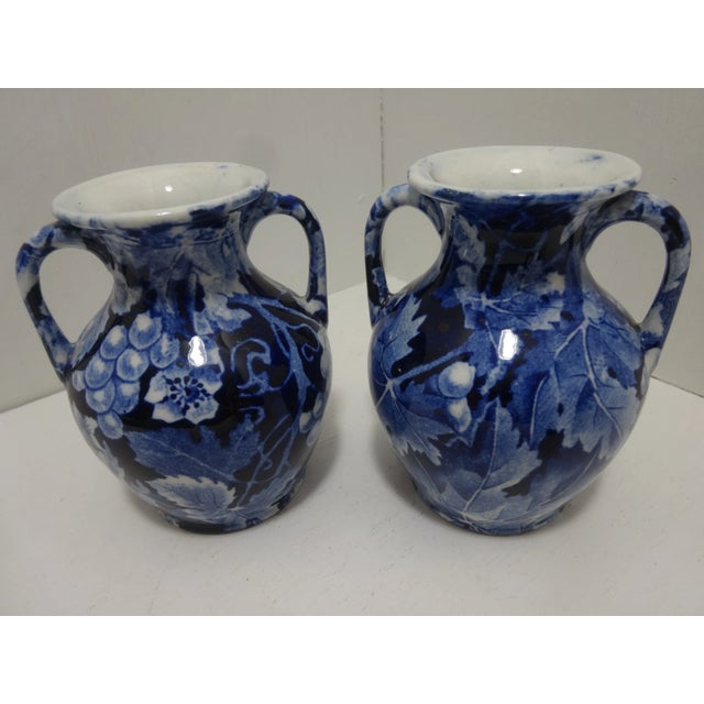 Druva Rörstrand Porcelain Wine "Grape" Vase- a pair. A truly regal and beautiful Porcelain pair of, "Grape", Rörstrand...