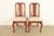 An outstanding pair of Queen Anne or Georgian style side chairs or dining chairs By Henkel Harris USA, Circa 1970s Solid...
