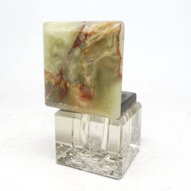 Art Deco Crystal Inkwell, Germany, 1930s For Sale - Image 4 of 8