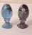 Mid-Century Modern Pair of Vintage Fenton Hand‑Painted Pedestal Eggs – Signed & Numbered Limited Editions For Sale - Image 3 of 12