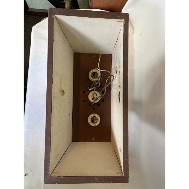 1960s Custom Hand Painted 3-Light Sconce With Copper Downlight For Sale - Image 9 of 11