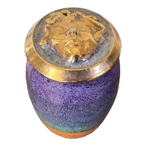 Art Pottery Medusa Jar & Cover