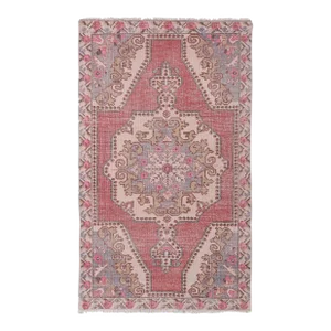 1970s Handmade Turkish Oushak Wool Rug 4'4'' X 7'1''