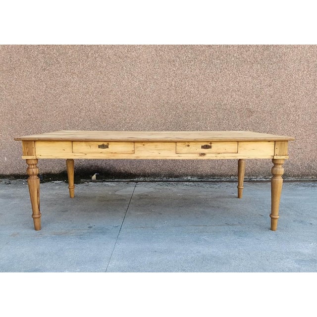 Large Pine Dining Table, 1870s For Sale - Image 4 of 4