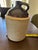 Antique American Salt-Glazed Stoneware Jug With Albany Slip Shoulder, Circa 1890 For Sale - Image 10 of 12