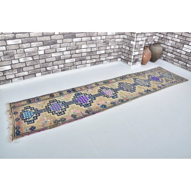 1960s Antique Vintage Hallway Runner For Sale - Image 5 of 10