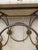 White Steel Brass and Marble French Style Patisserie Console Table For Sale - Image 8 of 10