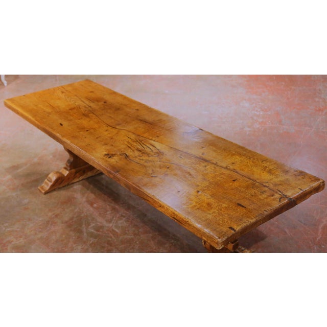 Early 20th Century French Louis XIII Oak and Chestnut Monastery Dining Table For Sale - Image 4 of 11