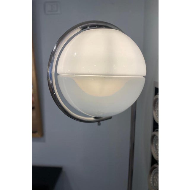 Iron and Glass Floor Lamp, 1970s For Sale - Image 4 of 11