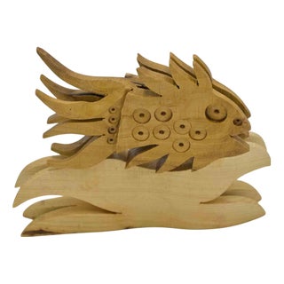 Fernando Codognotto, Fish, Wood Sculpture, 2024 For Sale