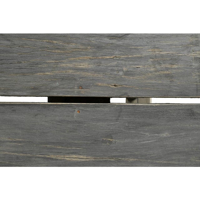 Antique Workshop Bench in Patinated Wood For Sale - Image 4 of 5