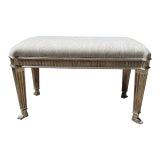 J. Robert Scott Neoclassical Silver Bench For Sale