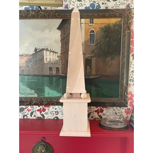 Contemporary Irwin and Lane Large Handmade Wood Obelisk For Sale - Image 10 of 10