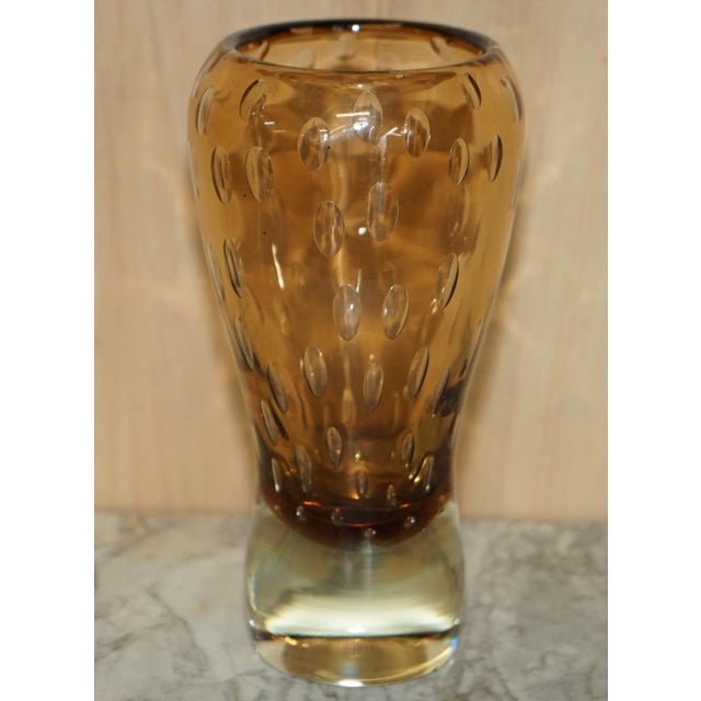 Decorative Glass Vase with Air Bubble Design For Sale - Image 9 of 18