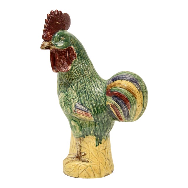 Chinese Export-Style Ceramic Rooster For Sale