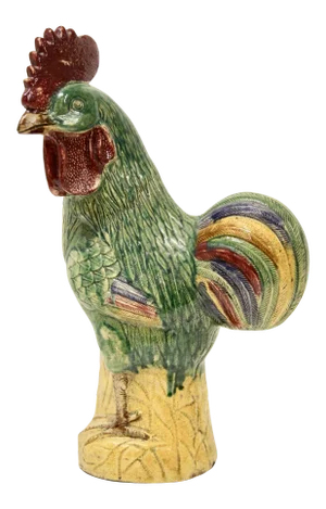 Chinese Export-Style Ceramic Rooster