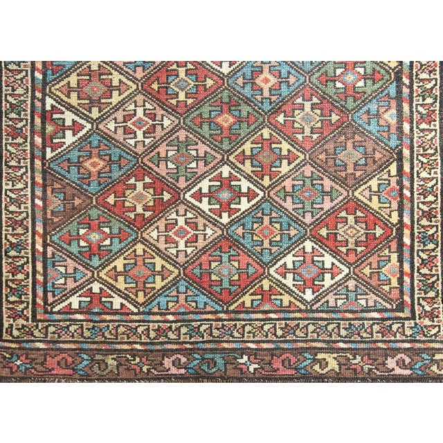 Burgundy Early 20th Century Persian Kuba Rug For Sale - Image 8 of 15