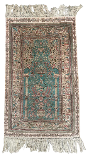 Rug in Fine Silk by Sino Hereke, 1990s