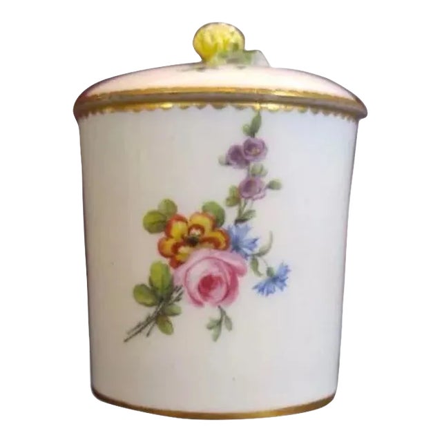 18th Century French Porcelain Jar with Cover For Sale
