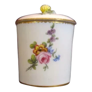 18th Century French Porcelain Jar with Cover