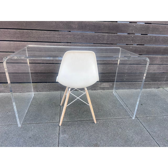 Mid-Century Modern Mid Century Clear Acrylic Desk For Sale - Image 3 of 12