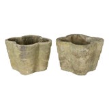 English Pair of Art Deco Stone Planters For Sale