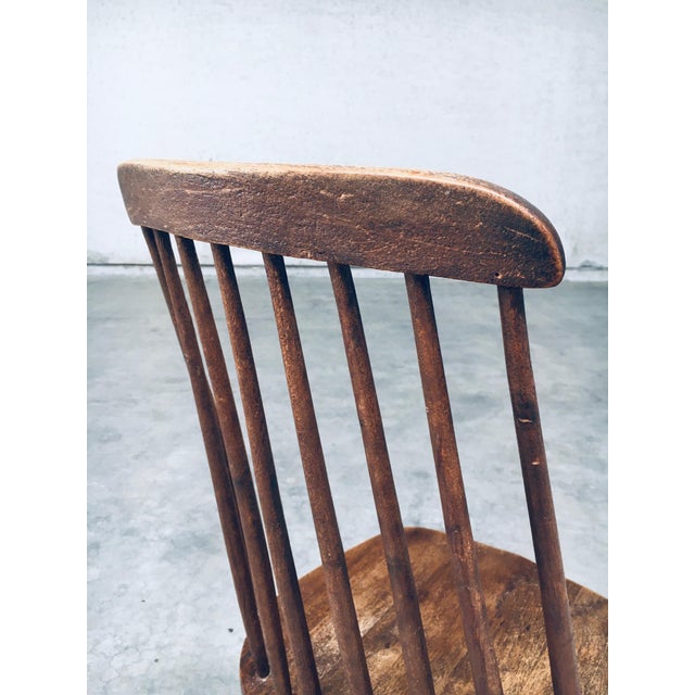 Oak Spindle Back Chairs, 1940s, Set of 4 For Sale - Image 4 of 18