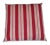 Large Vintage Thick Red Striped Ticking Pillow For Sale