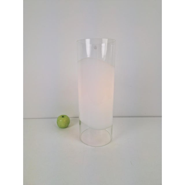 Murano Glass Cylinder Table Lamp from Vistosi, 1990, in Flawless conditions. Designed 1990 to 1999 This piece has an...