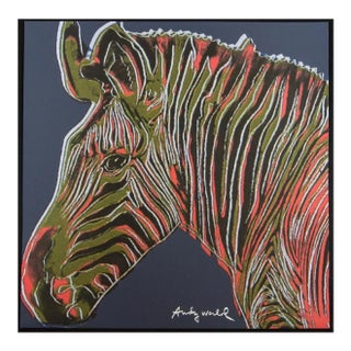 1986 Carnegie Museum of Art After Andy Warhol "Grevy’s Zebra" Lithograph For Sale