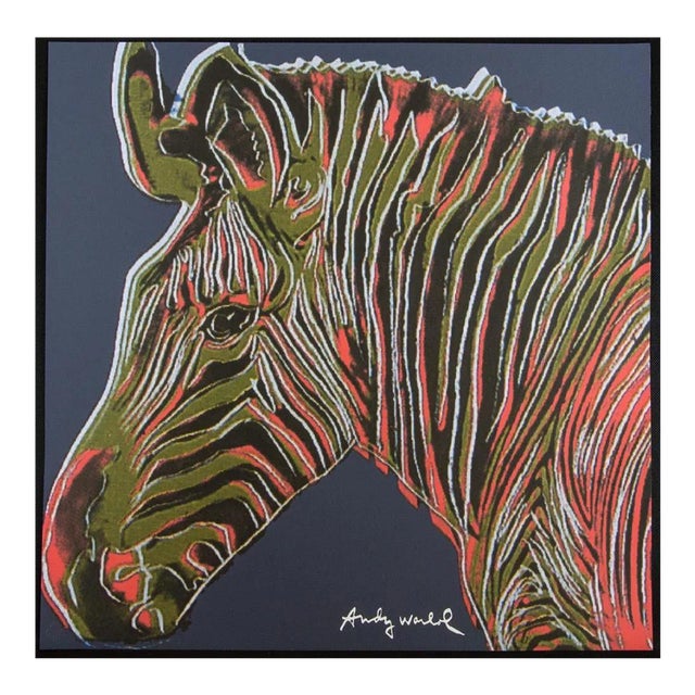 1986 Carnegie Museum of Art After Andy Warhol "Grevy’s Zebra" Lithograph For Sale
